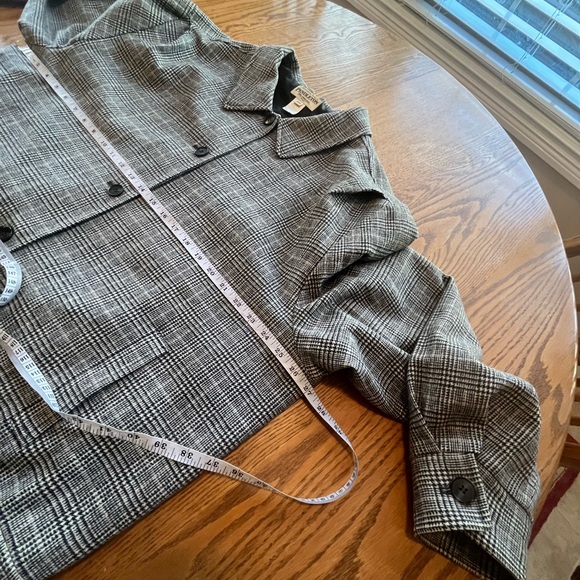 Pendleton Vintage Classic Black White Jacket Size 22W *READ* Pleated Shoulders - Picture 4 of 12